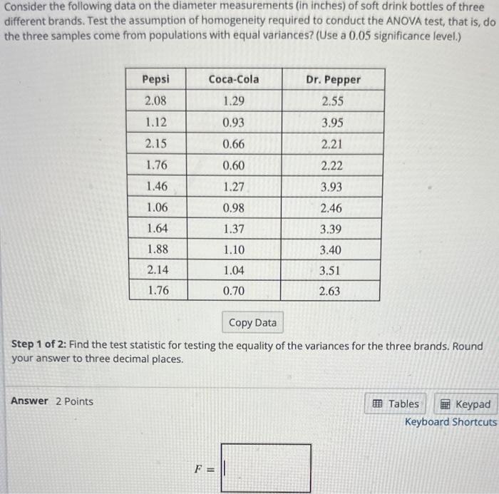 consider-the-following-data-on-the-diameter-chegg