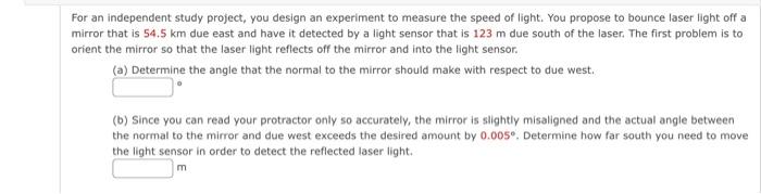 Solved For an independent study project, you design an | Chegg.com