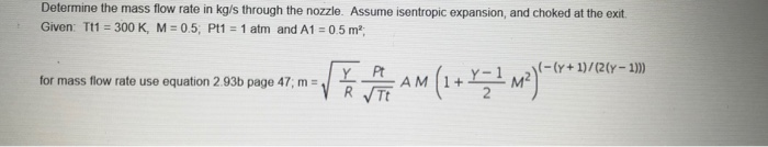 Solved Determine the mass flow rate in kg/s through the | Chegg.com