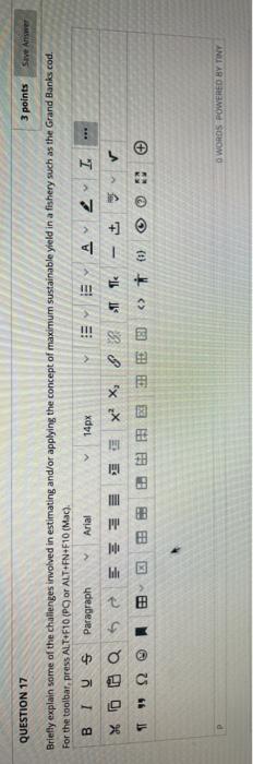 Solved QUESTION 17 3 points Save Answer Briefly explain some | Chegg.com