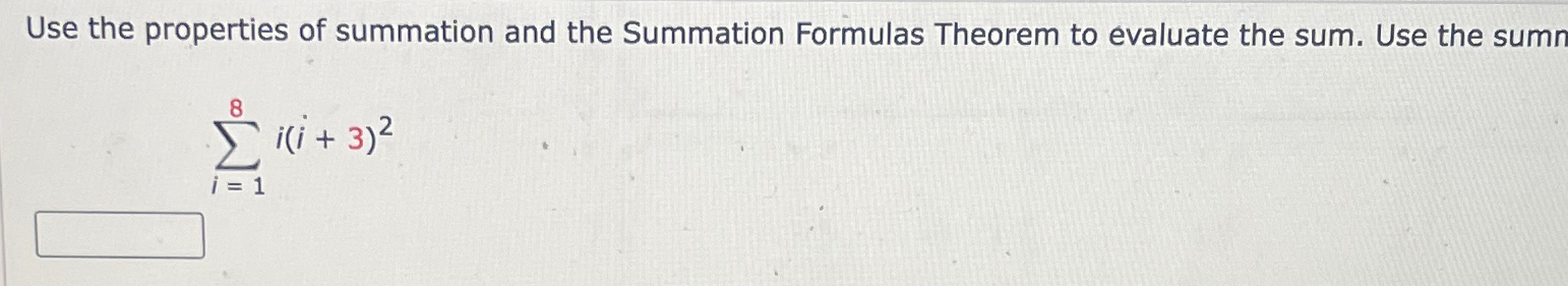 Solved Use the properties of summation and the Summation | Chegg.com