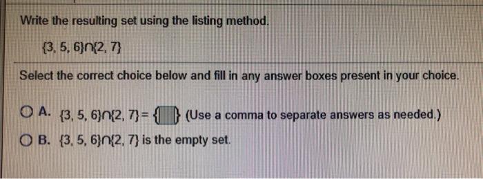 Solved 7.2.15 Write the resulting set using the listing | Chegg.com
