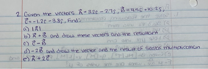 Solved I Understand Gor The Most Part How To Do Vectors B Chegg Com