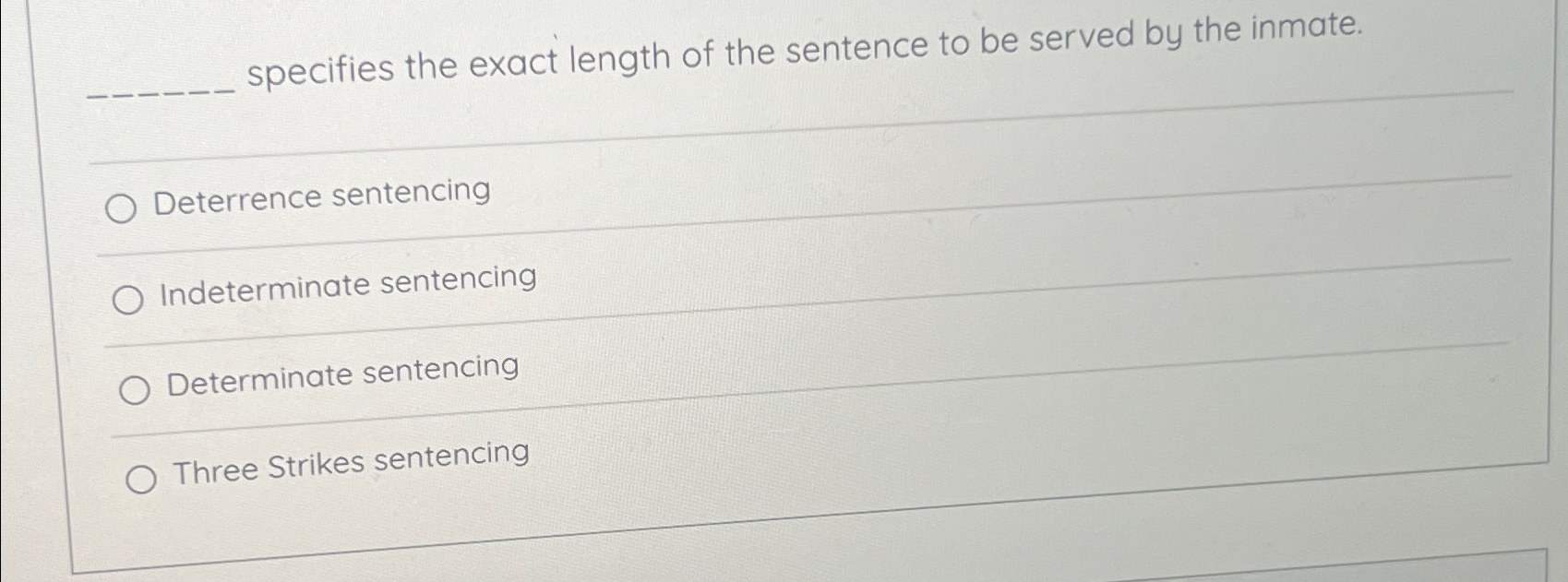 Solved specifies the exact length of the sentence to be | Chegg.com