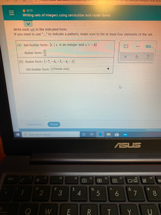 Solved ya = SETS Writing sets of integers using setbuilder