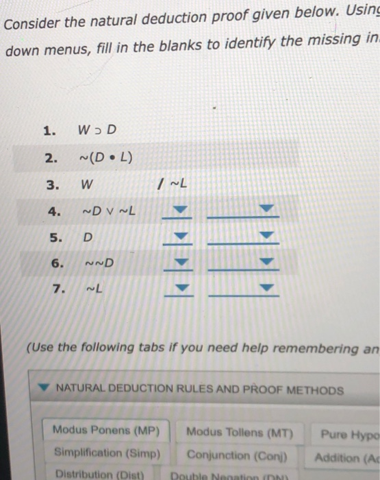 Solved Consider The Natural Deduction Proof Given Below. | Chegg.com