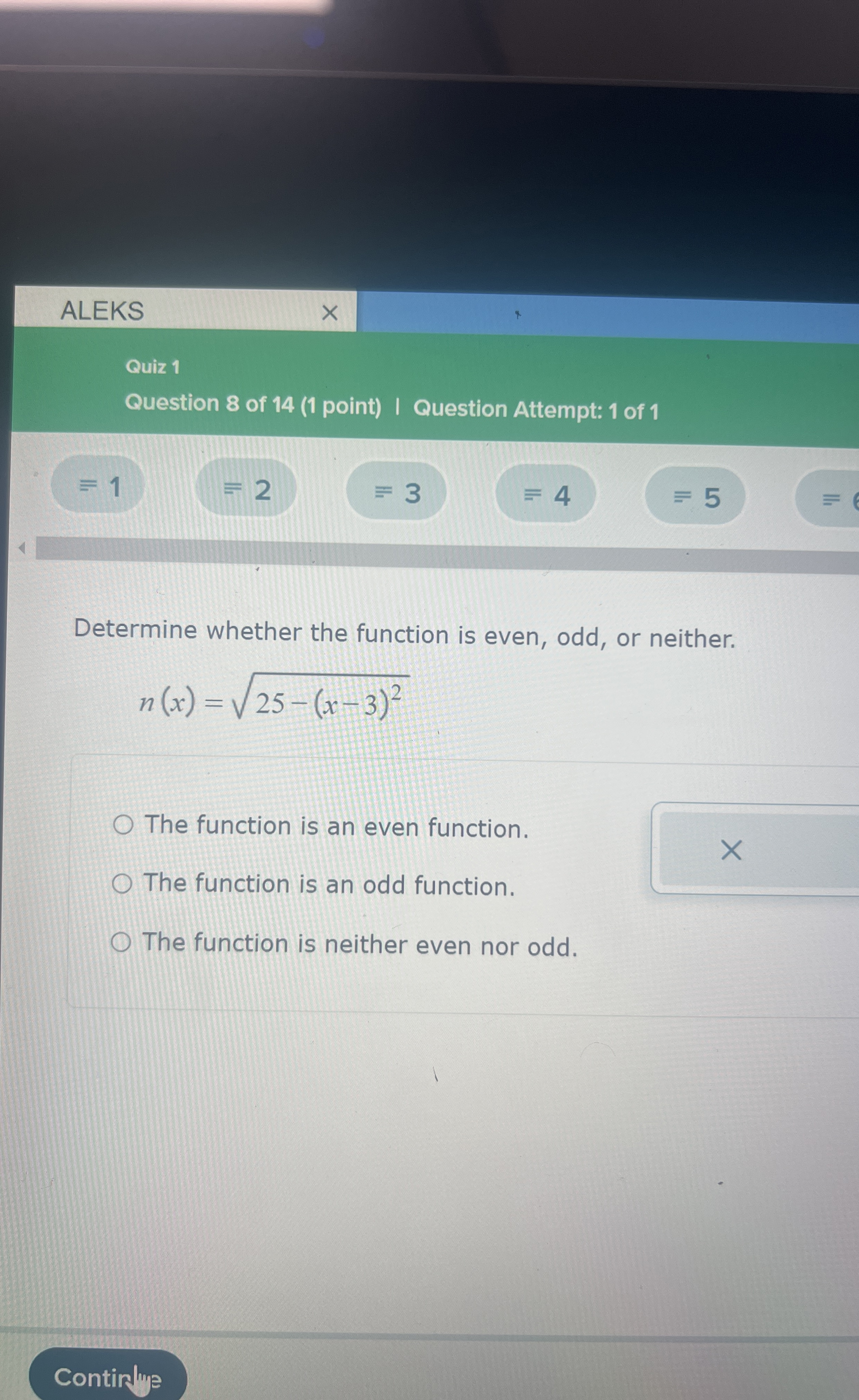 Solved Determine whether the function is even, odd, or | Chegg.com
