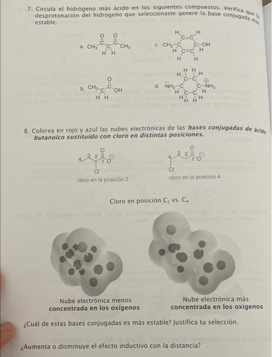 Solved 7.What is the most acidic hydrogen in the following | Chegg.com