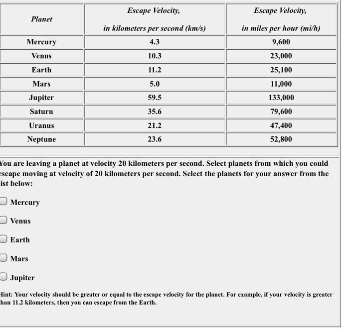 Solved 1. The acceleration due to gravity at the surface of | Chegg.com