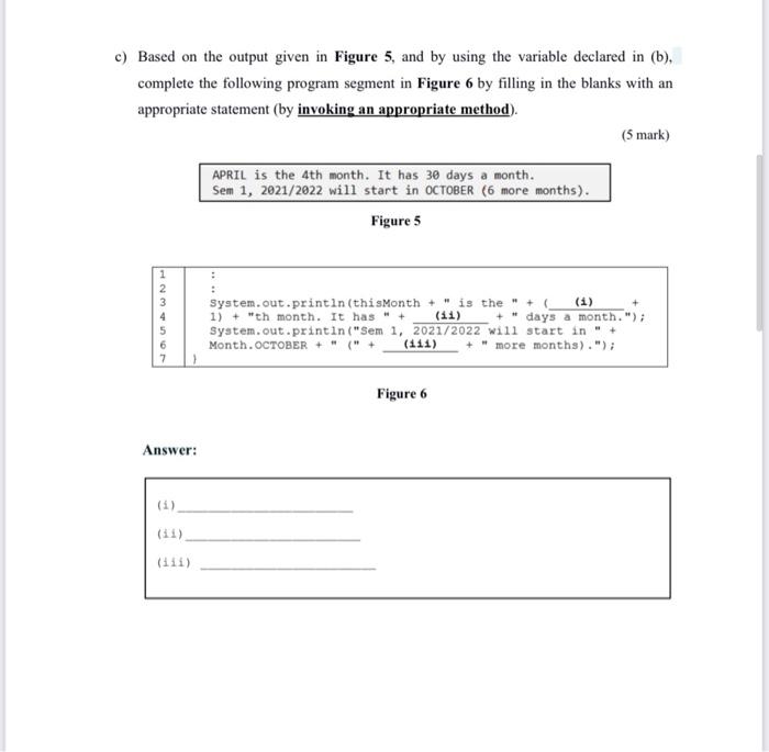 Solved (20 MARKS) QUESTION 2 1) Given the enum declaration | Chegg.com