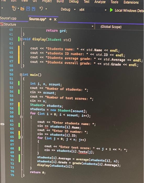 Solved Source.cpp* ↛× Source1.cpp 7 StructureThe program | Chegg.com