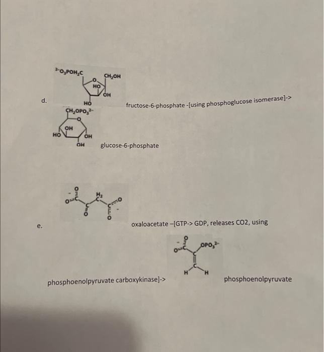 Solved Given the following enzymes, reactants, and prodcuts,
