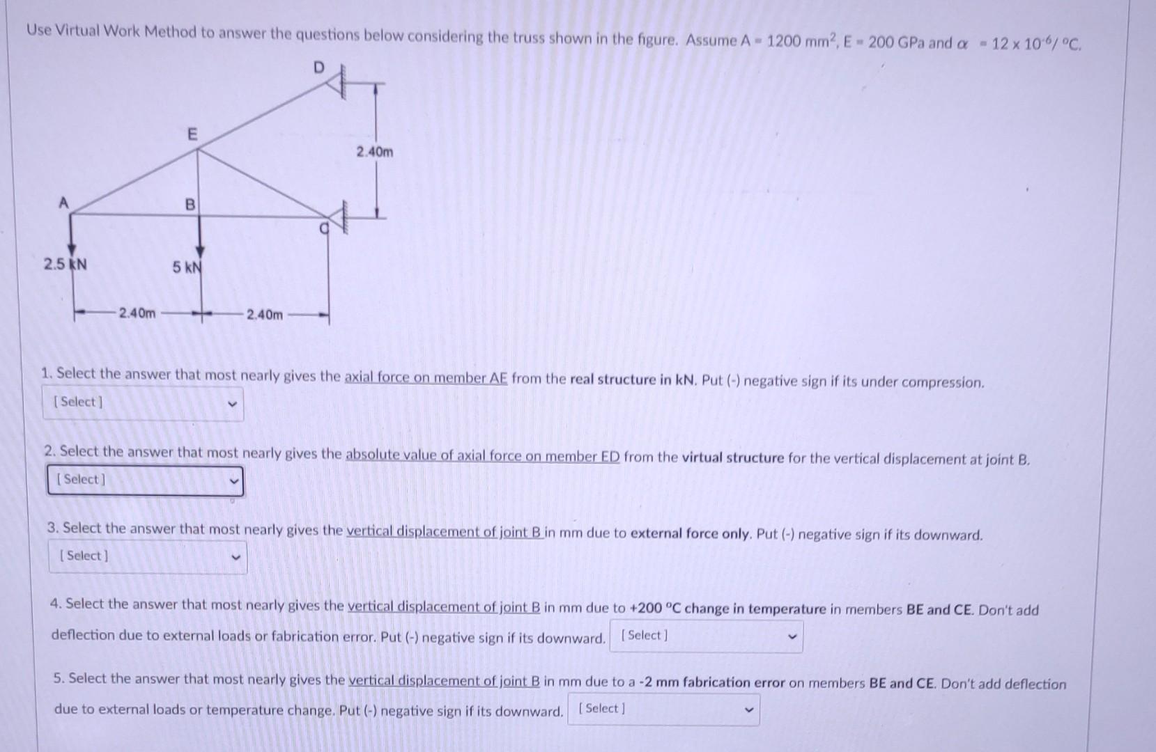 Solved Use Virtual Work Method to answer the questions below | Chegg.com