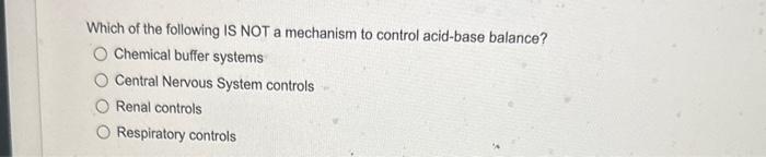 Solved Which of the following IS NOT a mechanism to control | Chegg.com
