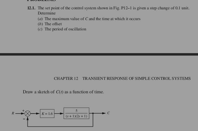 Solved by an EXPERT 12.1. ﻿The set point of the control system shown in ...
