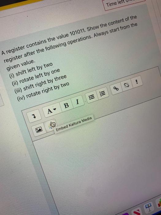 Solved Time le A register contains the value 101011. Show | Chegg.com