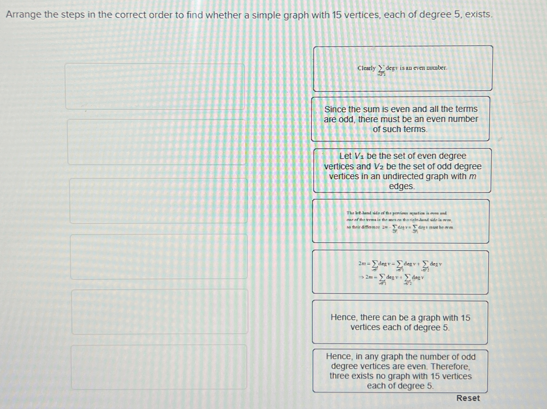 Solved Arrange the steps in the correct order to find | Chegg.com