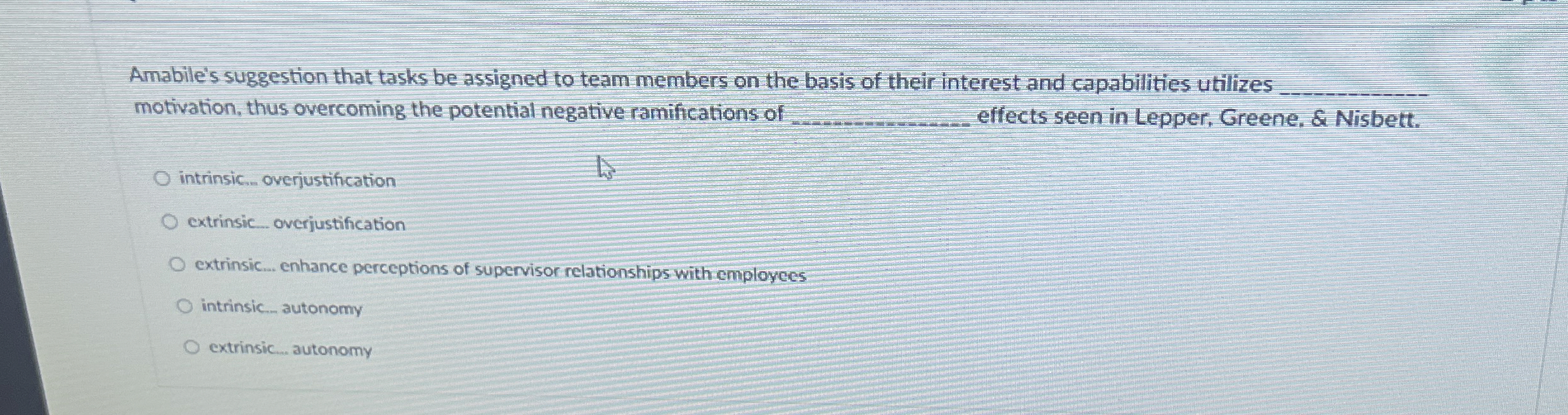 Solved Amabile's suggestion that tasks be assigned to team