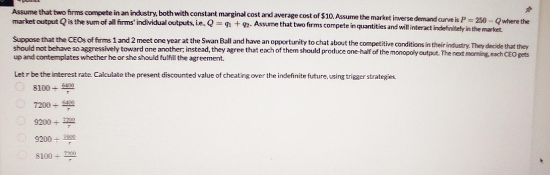 Solved Assume That Two Firms Compete In An Industry, Both | Chegg.com