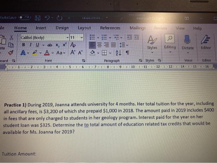 Solved Assignment 4 Medical Expenses Tax credit Ms. Maxine