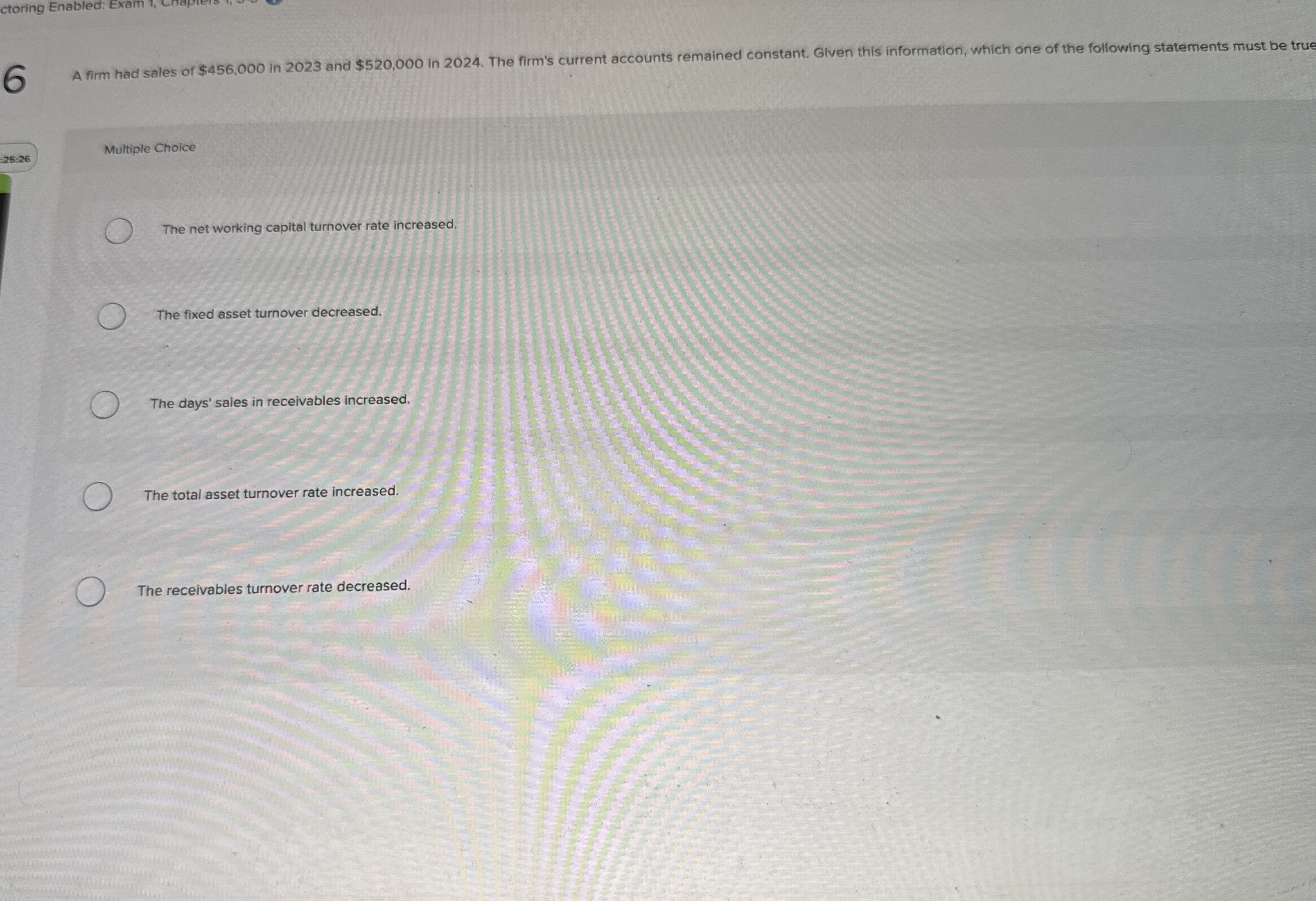 Solved A firm had sales of $456,000 ﻿in 2023 ﻿and $520,000 | Chegg.com