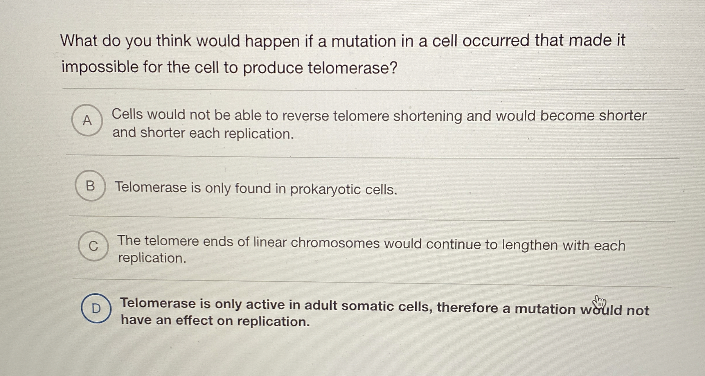 Solved What do you think would happen if a mutation in a | Chegg.com