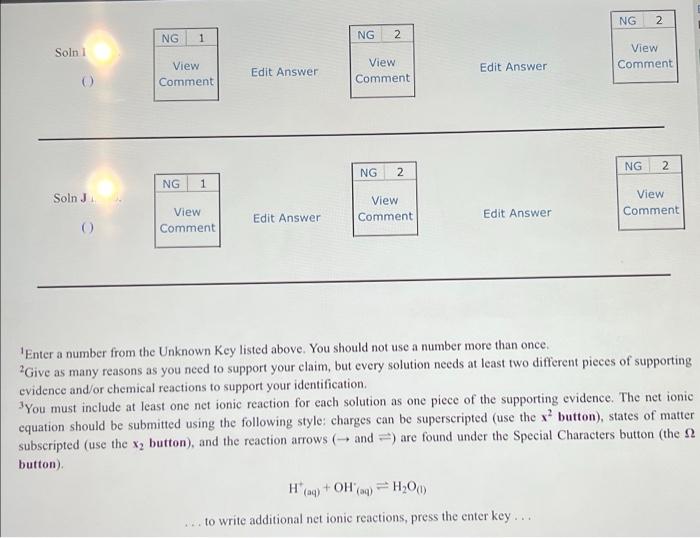 Solved Use the Unknown Key below to enter the identities of | Chegg.com