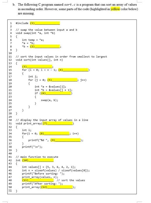 Solved a. The following C program named sum. c contains 8 | Chegg.com