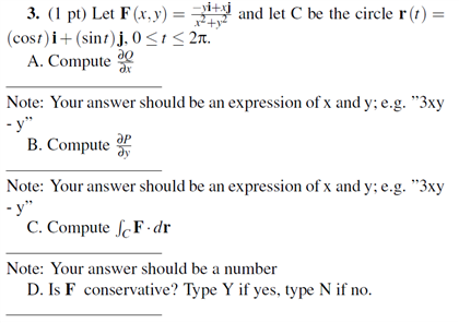 Let F X Y Yi Xj X2 Y2 And Let C Be The Circle R Chegg Com