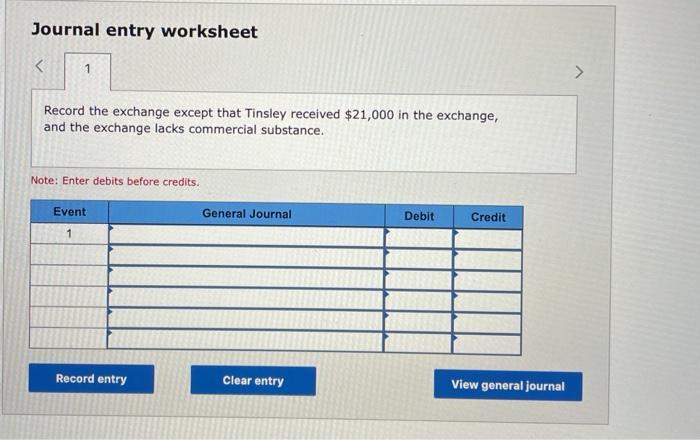 solved-the-tinsley-company-exchanged-land-that-it-had-been-chegg