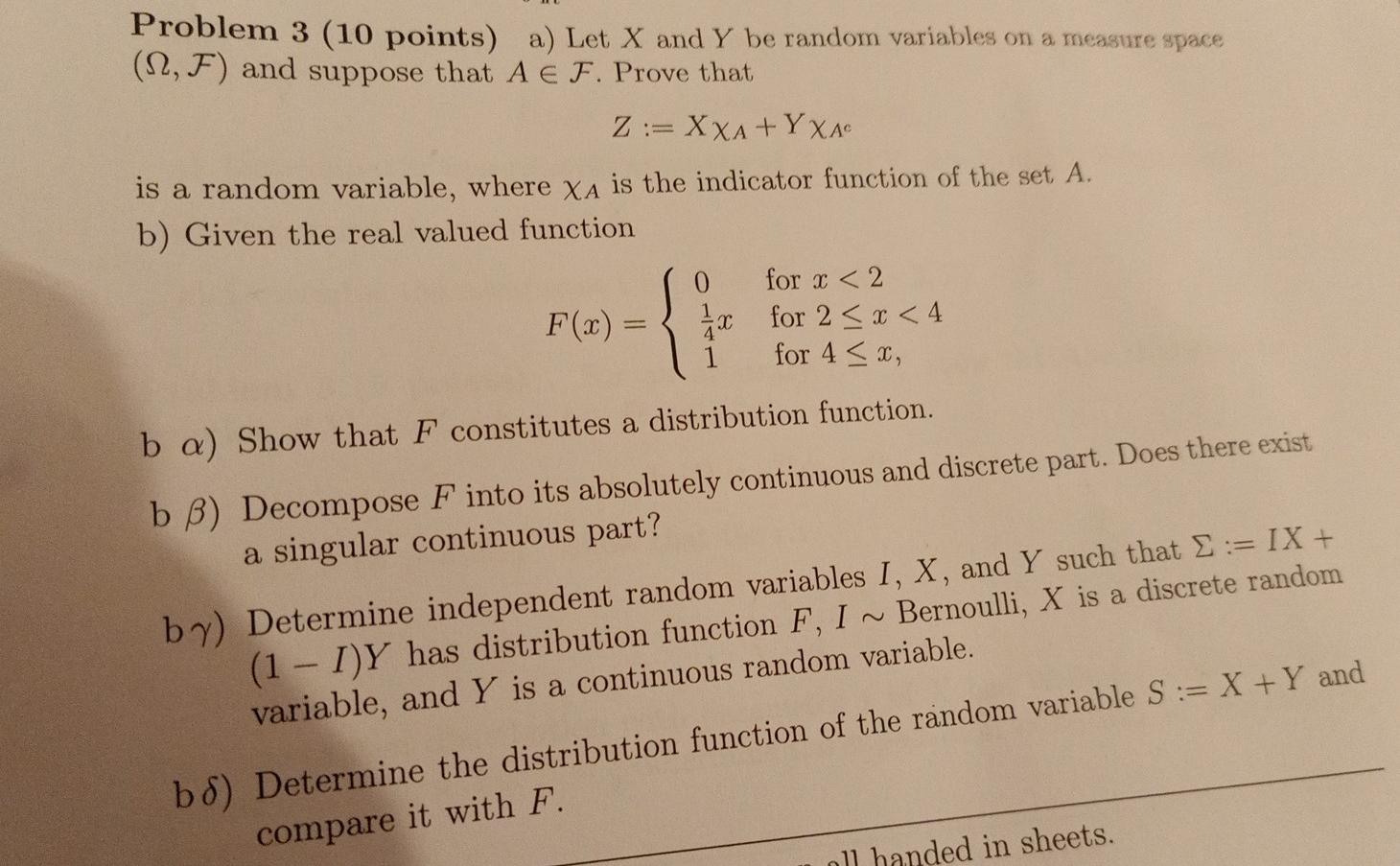 Problem 3 10 Points A Let X And Y Be Random Var Chegg Com