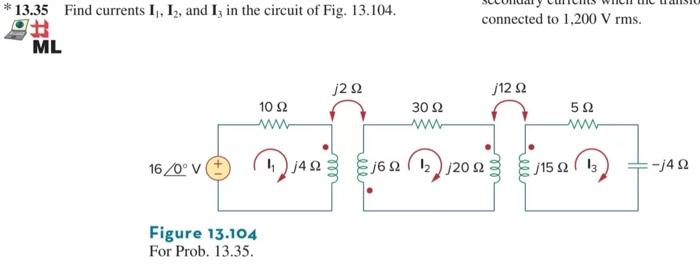 Solved 13.35 Find currents I1,I2, and I3 in the circuit of | Chegg.com