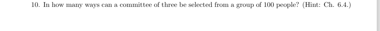 Solved In how many ways can a committee of three be selected | Chegg.com