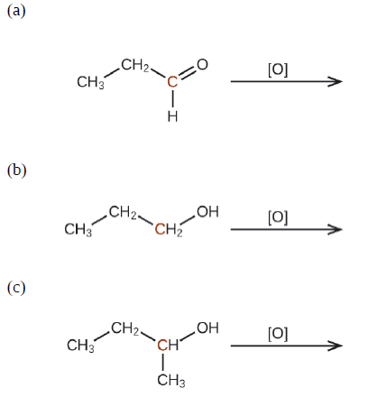 Solved: Predict the products of oxidizing the molecules shown in t ...