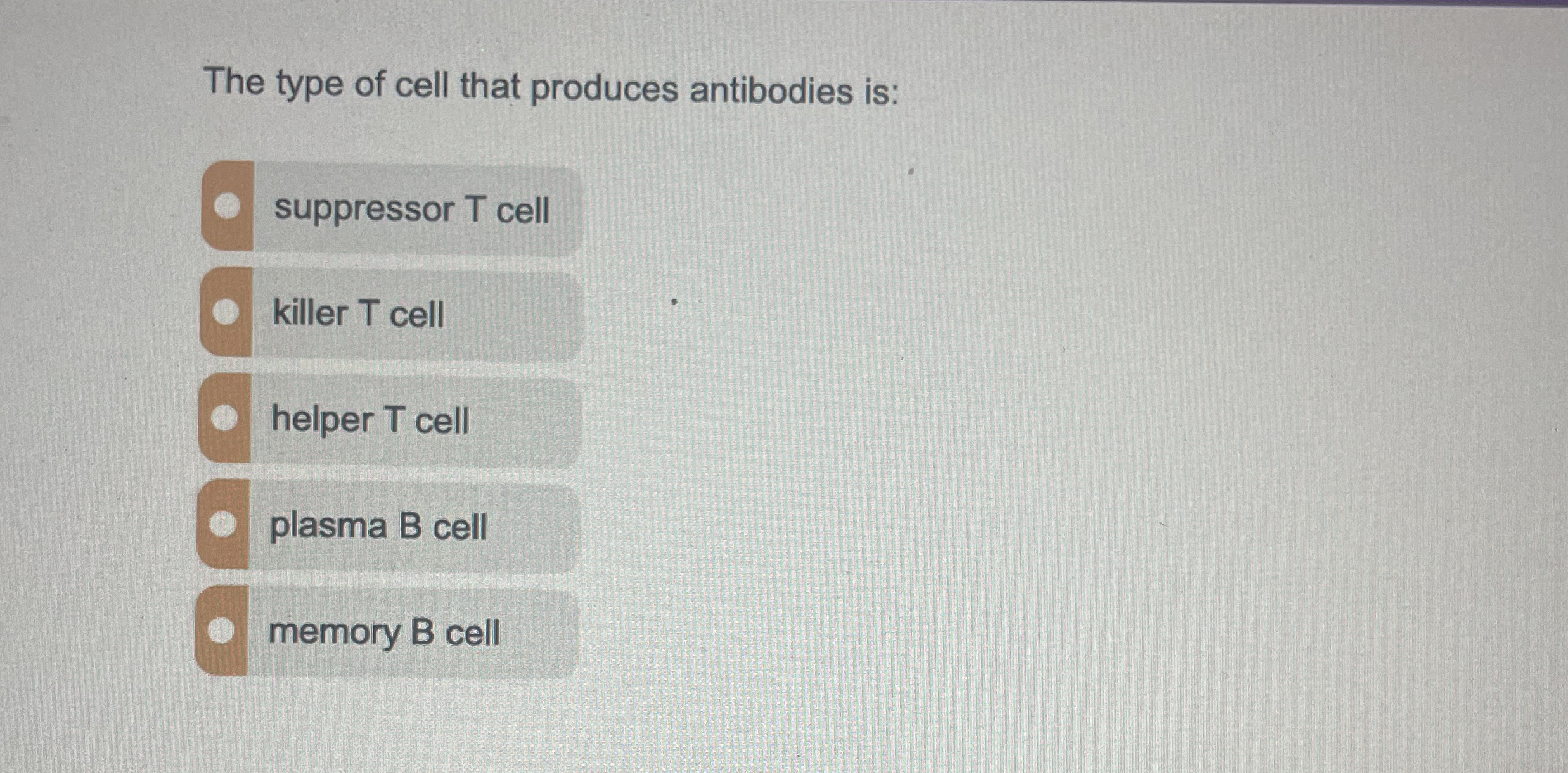 Solved The type of cell that produces antibodies
