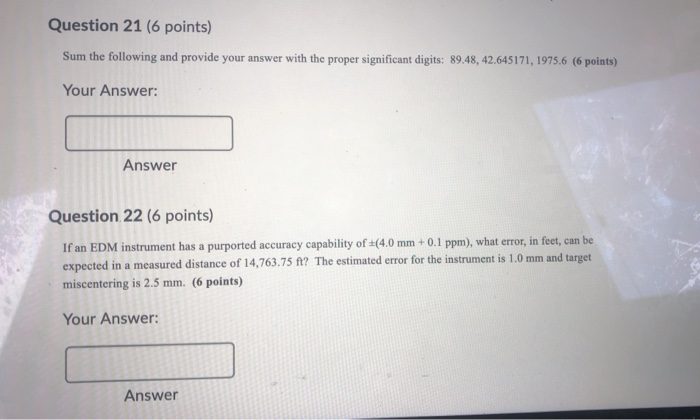 Solved Question 21 (6 points) Sum the following and provide | Chegg.com