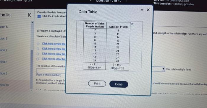Data Table | Chegg.com