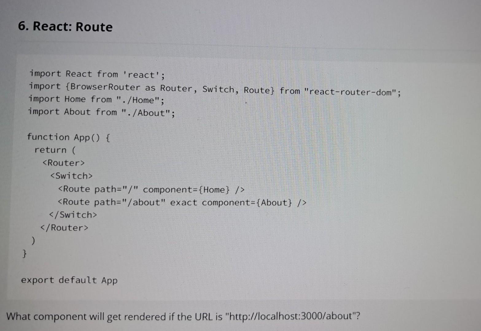 worker Advertiser Suffix Solved import \{BrowserRouter as Router, Switch, Route \( \} | Chegg.com