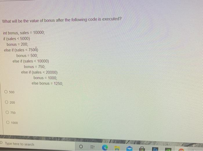 Solved What will be the value of bonus after the following | Chegg.com