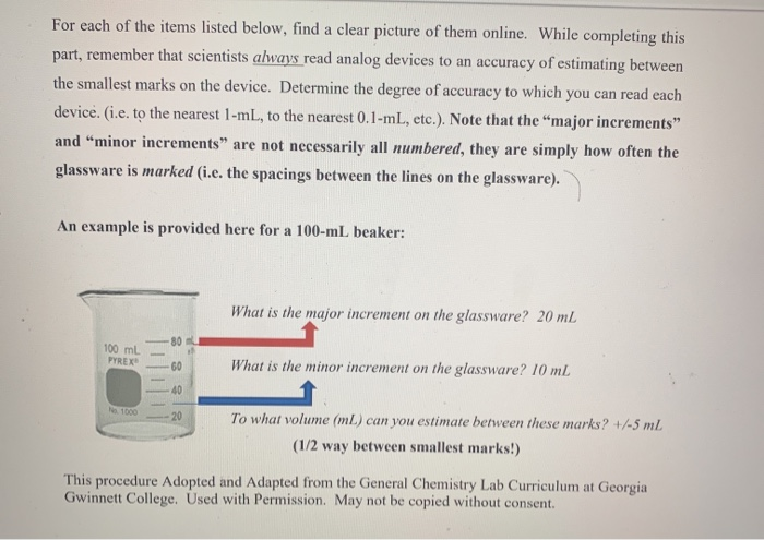 Item Name Bulk Volume Measuring Equipment What Is The Chegg Com