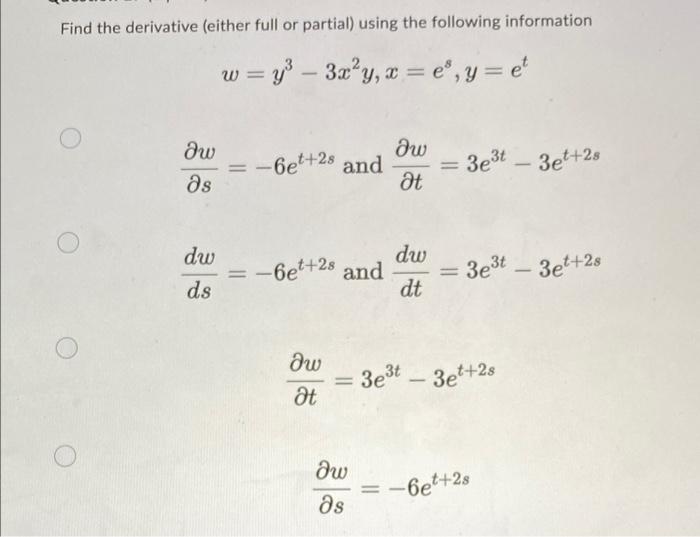 Solved When Performing The Chain Rule On Multivariable | Chegg.com