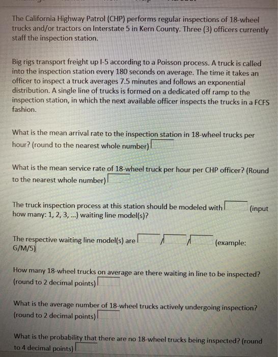 Solved The California Highway Patrol (CHP) performs regular | Chegg.com