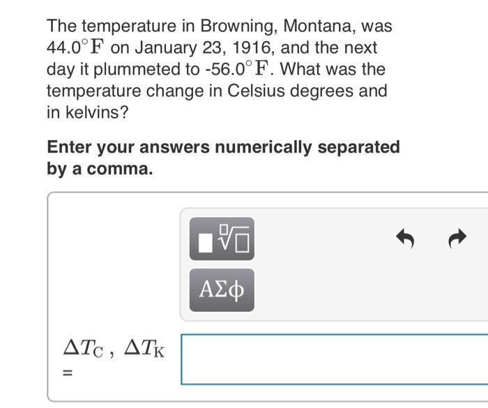 Solved On January 22,1943 , the temperature in Spearfish,