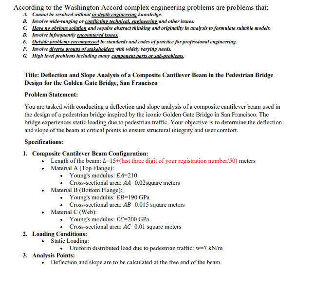 Solved According to the Washington Accord complex | Chegg.com