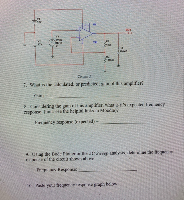 Solved Op Amp Frequency Response OBJECTIVE: In this lab, you | Chegg.com
