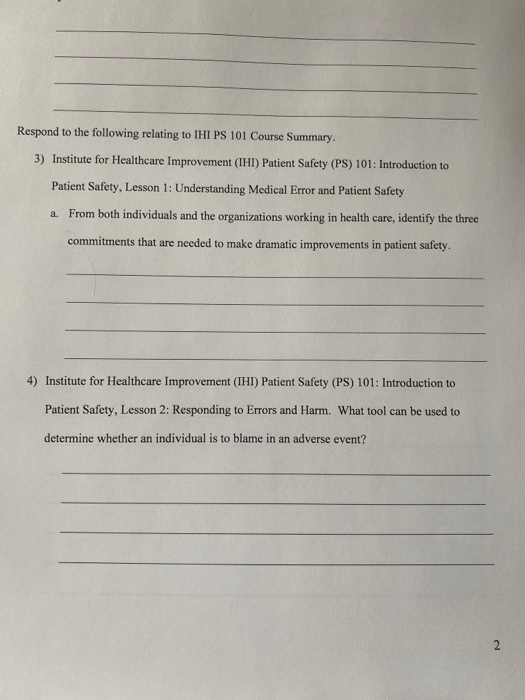 Solved Date: Nursing Quality & Safety in Healthcare "Write | Chegg.com