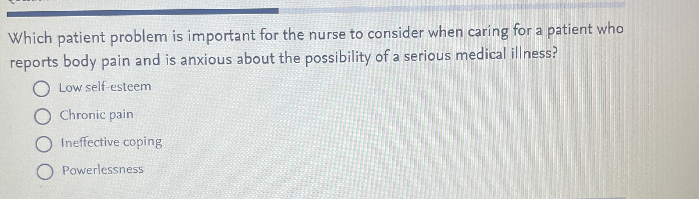 Solved Steps fo Which patient problem is important for the | Chegg.com