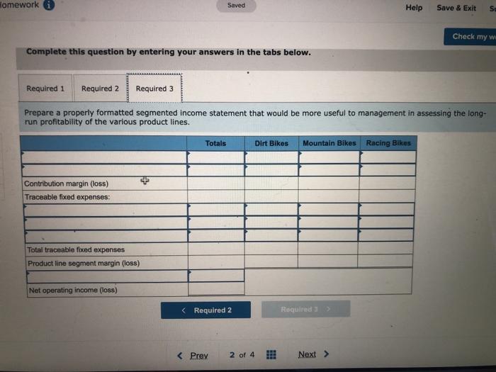 Solved Saved Help Save & Exit Submit Check my work Exercise | Chegg.com
