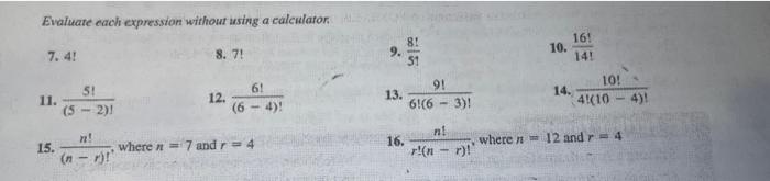 Solved Evaluate each expression without using a calculator: | Chegg.com