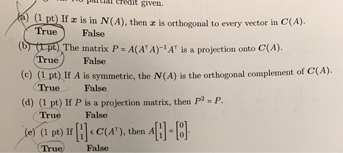 Solved why is 3a and 3e false? | Chegg.com